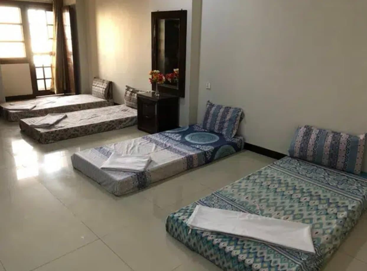 Spacious and well-maintained rooms.